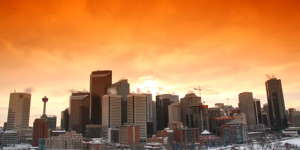 A picture of Calgary and its polluted weather