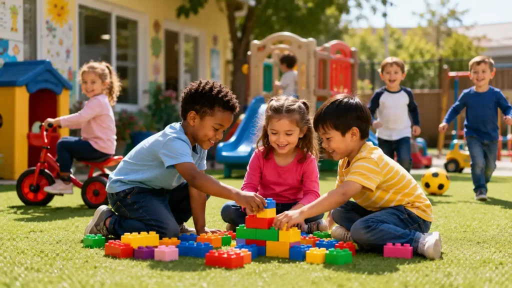Children playing in daycare