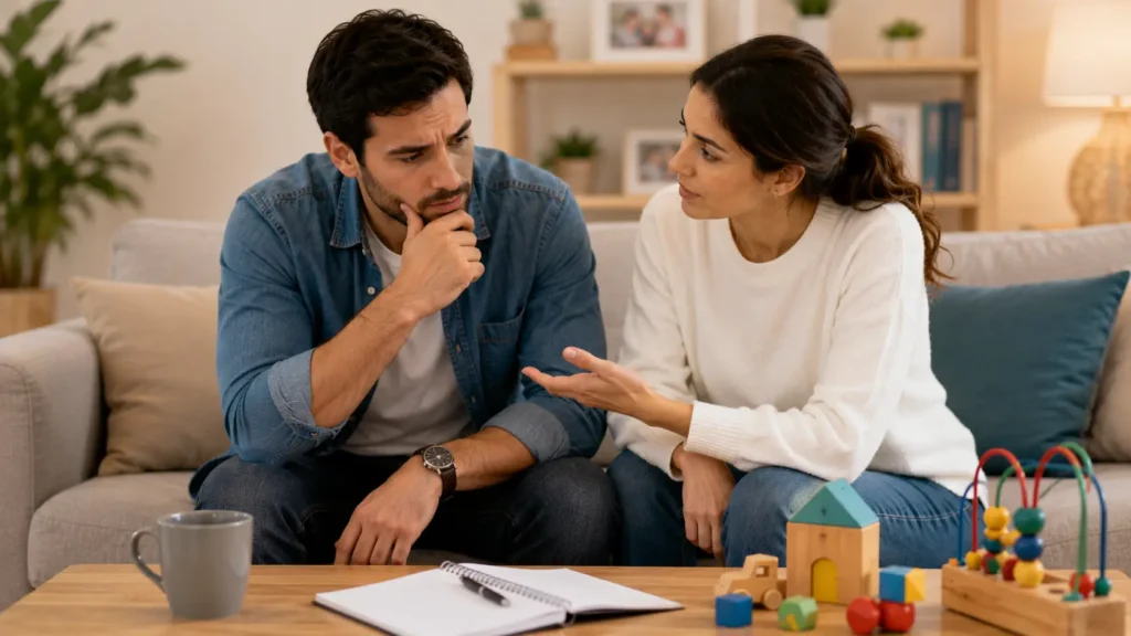 Parents talking