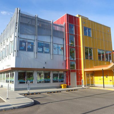 Exterior photos of the Clever Day Care Centre in Calgary, Alberta